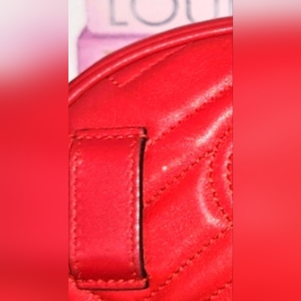 Gucci GG Red Calfsking Belt Bag with Gold Logo - Picture 16 of 16